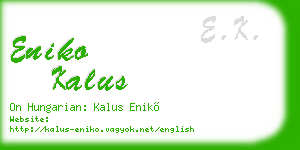 eniko kalus business card
